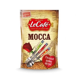 Кофе Le Cafe "Mocca" 150г, растворимый с набором столовых приборов