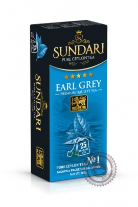 Чай SUNDARI EARL GREY черный 25 пак с бергамотом