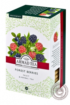 Чай AHMAD "Forest Berries" травяной чай в фольгированных пакетиках, 20 шт