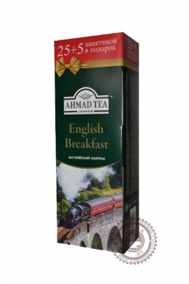 Чай AHMAD "English Breakfast" черный 25+5 пакетов