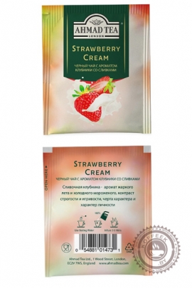 Чай AHMAD "Strawberry Cream" черный 25 пакетов