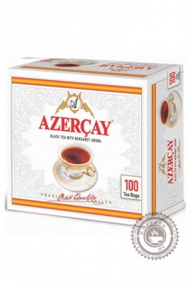 Чай "Азерчай" 100 пакетов черный с бергамотом 200 г