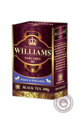 Чай Williams "Earl Grey" черный 100г с бергамотом
