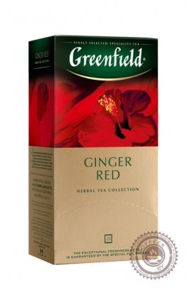 Чайный напиток GREENFIELD "Ginger Red" (шиповник, гибискус) 25 пакетов