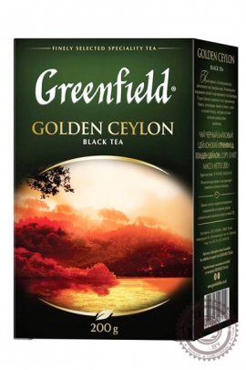 Чай GREENFIELD "Golden Ceylon" черный 200г крупнолистовой