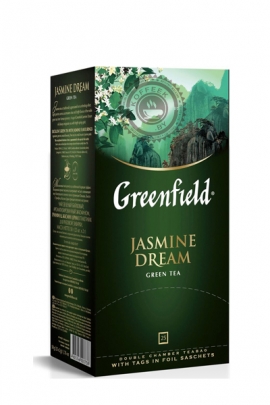 Чай GREENFIELD "Jasmin dream" (с жасмином) зелёный 25 пакетов
