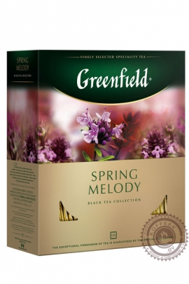 Чай GREENFIELD "Spring Melody" (с чабрецом) 100 пак чёрный