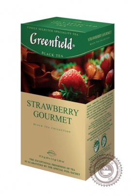 Чай GREENFIELD "Strawberry Gourmet" черный 25 пакетов