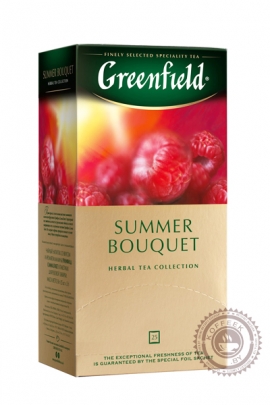 Чай GREENFIELD "Summer Bouquet" (с малиной) 25 пакетов фруктовый