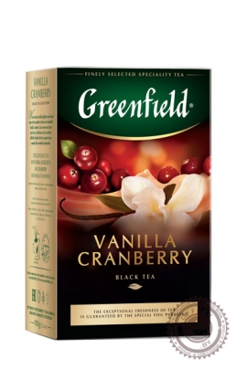 Чай GREENFIELD "Vanilla Cranberry" (клюква-ваниль) черный 100 г