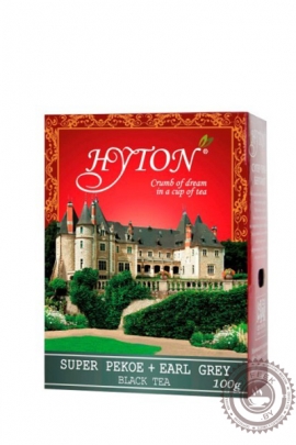 Чай Hyton "Super Pekoe Earl Grey" 100 г  черный с бергамотом среднелистовой