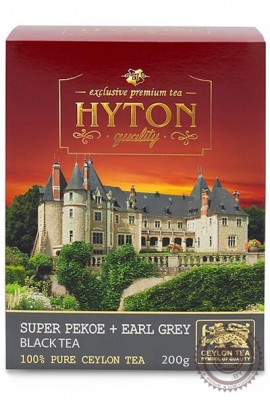 Чай Hyton "Super Pekoe Earl Grey" 200 г  черный с бергамотом среднелистовой