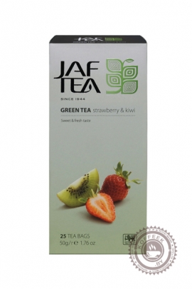 Чай JAF TEA "Strawberry & Kiwi" (клубника+киви) зелёный 25 пакетов