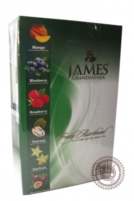 Чай James & Grandfather "Fruity Assortment " зеленый 60 пакетов с фруктами 120 г