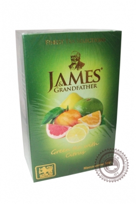 Чай James & Grandfather "Green tea with Citrus" зеленый цитрус 100 г