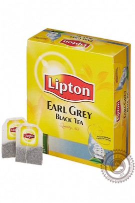 Чай LIPTON "Earl Grey" 100 пак чёрный с бергамотом
