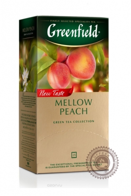 Чай GREENFIELD "Peach Mellow" зеленый 25 пакетов