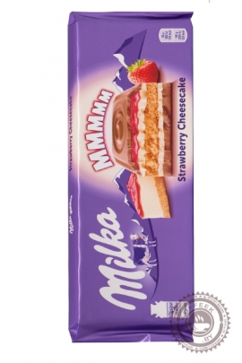 Молочный шоколад "Milka"  Клубничный Чизкейк 300г