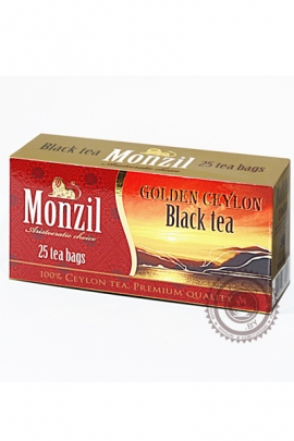 Чай MONZIL, черный 25 пакетов по 2 г