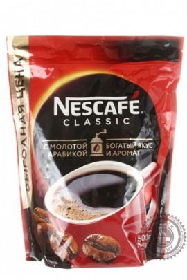 Кофе Nescafe "Classic" 500г растворимый с добавлением молотого кофе