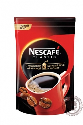 Кофе Nescafe "Classic" 130г растворимый с добавлением молотого