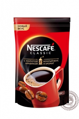 Кофе Nescafe "Classic" 220г растворимый с добавлением молотого