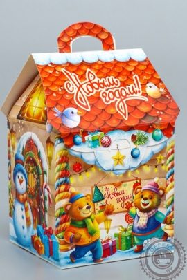 ПОДАРОК НОВОГОДНИЙ "КОНФЕТНЫЙ ДОМИК" 530 гр