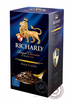Чай RICHARD "Royal Ceylon" черный в пакетиках 25 шт по 2г