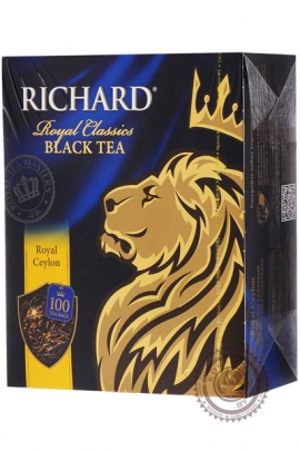 Чай RICHARD "Royal Ceylon" черный в пакетиках, 100 шт
