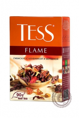 Чай TESS "Flame" (земляника+апельсин+розовый перец) 90г фруктово-травяной