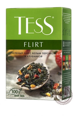 Чай TESS "Flirt" (земляника+яблоко) 100г зеленый