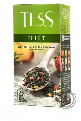 Чай TESS "Flirt" (земляника+яблоко) зеленый 25 пакетов