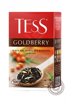 Чай TESS "Goldberry" черный 100г с айвой и облепихой