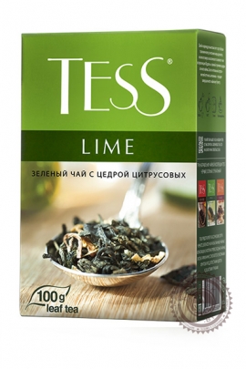 Чай TESS "Lime" (лимон+шиповник) 100г зеленый