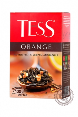 Чай TESS "Orange" (апельсин+личи) 100г чёрный