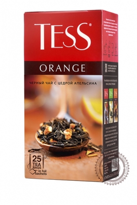 Чай TESS "Orange" (апельсин+личи) чёрный 25 пакетов