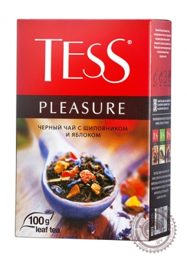 Чай TESS "Pleasure" (шиповник+яблоко+тропические фрукты) 100г чёрный