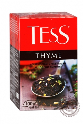 Чай TESS "Thyme" черный 100г с чабрецом и цедрой лимона