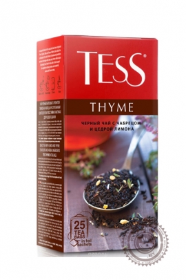 Чай TESS "Thyme" черный 25 пакетов с чабрецом и цедрой лимона