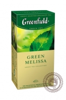 Чай GREENFIELD "Green Melissa" (мята+мелисса) 25 пак зелёный