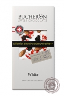 Шоколад "Bucheron" белый, миндаль, клюква, клубника 100 г
