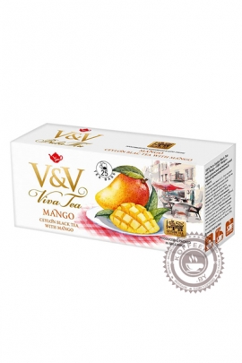 Чай V&V "MANGO" чёрный 25 пакетов