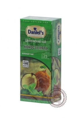 Чай  Daniel's Coconut & Mint Green Tea 25 пак.