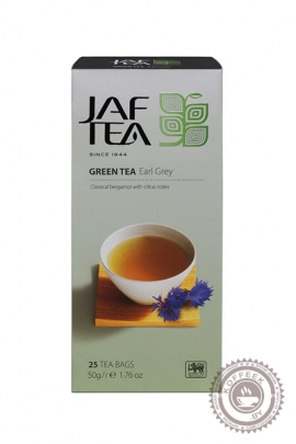 Чай JAF TEA "Earl Grey" зеленый 25 пакетов по 2 гр
